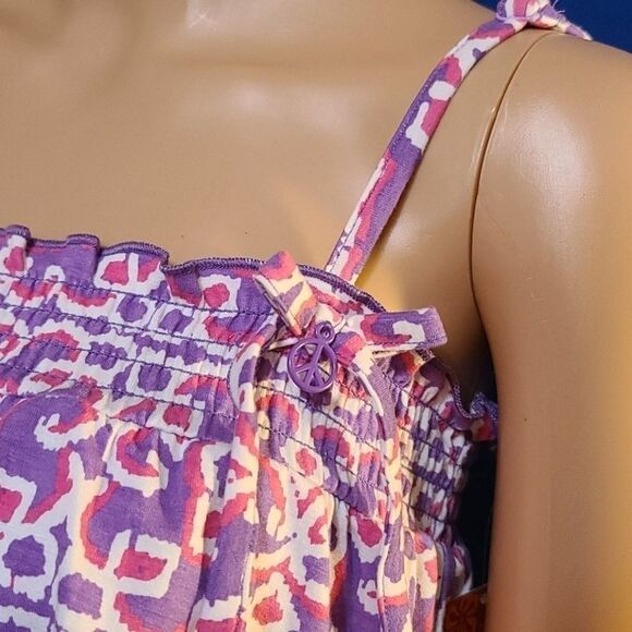 Joe Boxer 3 Tier Ruffle Purple Kaleidoscope Tub Top - Picture 4 of 10